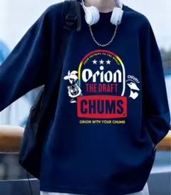 オリオンビール CHUMS 長袖カットソー Lサイズ ネイビー