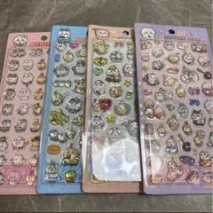 ちいかわ　ジュエリードロップ　3D立体シール　硬いシール4枚　週末限定おまけ付き