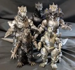 機龍メカゴジラ他（バンダイ）ソフビフィギュア３体セット＋２体