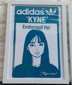 kyne/adidasスタンスミス【A4サイズ写真ポスター額装付き２点セット】
