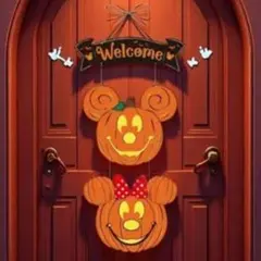 ハロウィン　ディズニー　サンキャッチャー　インテリア　ウェルカムボード