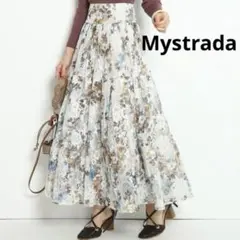 Mystrada 花柄レースロングスカート 34 XS ティアード フレアのサムネイル