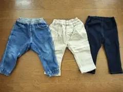 【お値下げ中！】無印良品 ベビー服 パンツ 3点セット 80cm