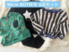 キッズ服 90cm 長袖Tシャツ3点+ズボンセット