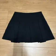 GU ローウエスト プリーツスカート ブラック M