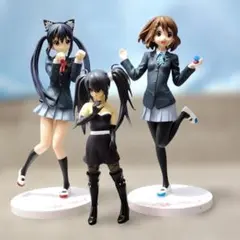 けいおん！ 猫耳メイドフィギュア2体＆ストラップ9個セット 平沢唯