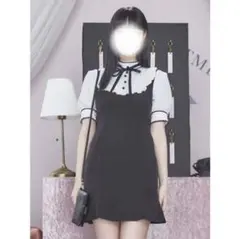 EATME イートミー メイドライクチューリップワンピース ブラック