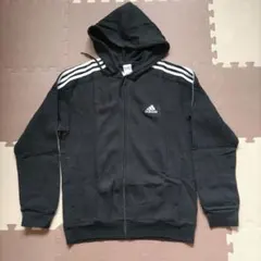 【新品未使用】アディダス スウェットパーカー 裏起毛 スウェットFZフーディ　L