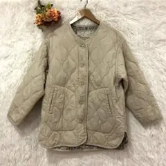 ★ニコアンド★キルティング ジャケット【F】アイボリー リバーシブル シンプル