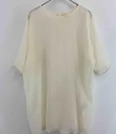 アイボリー オーバーサイズ 半袖チュニック