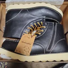 ブラックレザー ハイカットブーツ