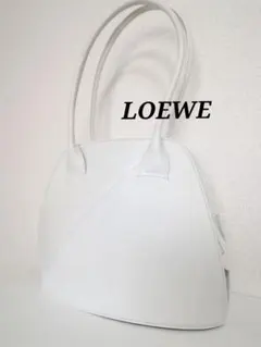 LOEWE　ロエベ　レザー　セミショルダー　トートバッグ　ホワイト
