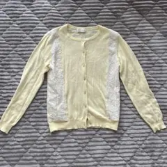 黄色 カーディガン