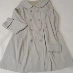 ベージュ ダブルボタン トレンチコート