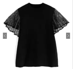 GRL レーススリーブニットトップス［mb1554」