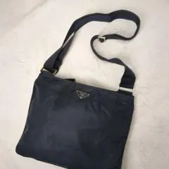 美品 プラダ サコッシュ ショルダーバッグ ブラック 三角ロゴ テスートナイロン