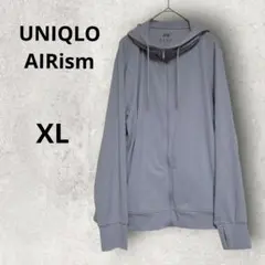 極美品 ユニクロ エアリズム UVカットメッシュジップパーカ【XL】未使用に近い