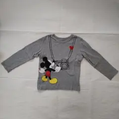 ベルメゾン　ミッキーマウス 　長袖Tシャツ グレー　120cm