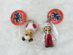 スーパーマリオ キーホルダー マリオ キノピオ