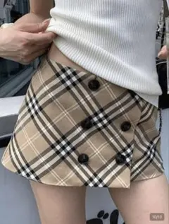 shein チェック　ミニスカート　Aラインのサムネイル