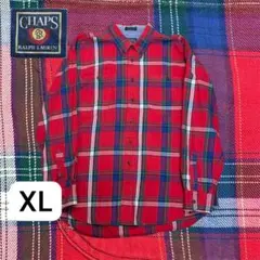 【296】CHAPS RALPH LAUREN チェック柄シャツ XLサイズ