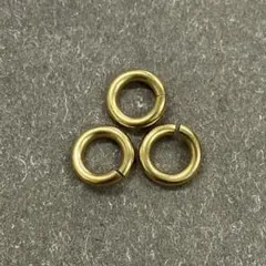 3点セット 真鍮製 丸カンリング 直径10mm キーホルダーパーツ