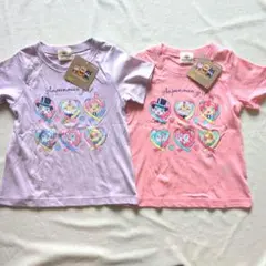 【新品タグ付き】100cm　アンパンマンガールズ　Ｔシャツ　２着　まとめ売り