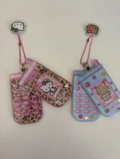 キティ　kitty ハローキティー　スライドガラケー　キーホルダー