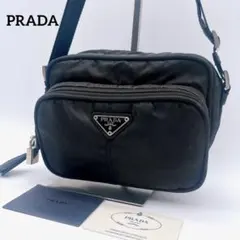 希少✨【PRADA】 ボディバッグ カメラバッグ 三角プレート ギャランティ付き