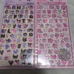 クロミとマイメロディ　文字　ボンボンドロップシールセット