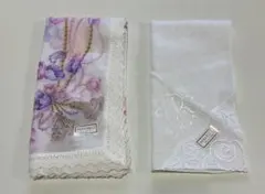 ハンカチ　レディース　ニナリッチ　刺繍　レース　まとめ売り　2枚