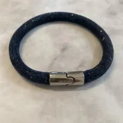 【正規品】Swarovski ダークブルー ファブリック ブレスレット
