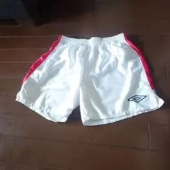 ジュニア用　Umbro ハーフパンツ ホワイト/レッドサイズ160のサムネイル