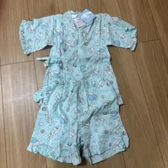 新品　シナモロール　甚平　水色　110cm