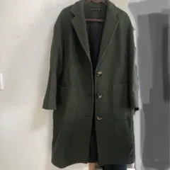 ZARA WOMAN チェスターコート グリーン　ウール