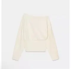 アシンメトリーコットンスウェットシャツ