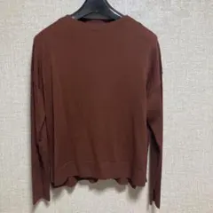 ブラウン 長袖ニット　A DAY IN THE LIFE