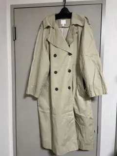 H&M ベージュ ダブルブレスト トレンチコート