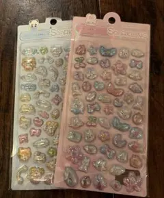 ま*い様 オーロラ　ぷっくりシール　2枚