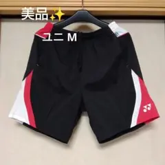美品✨⑱ YONEX ハーフパンツ／ベリークール／ユニ М／ブラック ✖ ピンク