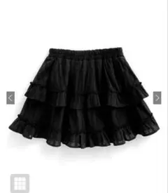 GRL インパン裏地付きフリルティアードミニスカート　gn401