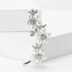 ブローチ#76　桜　パール　シルバー 入学式　入園式　卒業式　卒園式　プレゼント