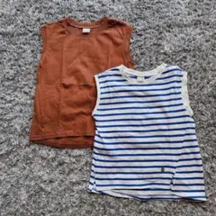 【値下げ】petit main プティマイン ノースリーブ2枚セット　110