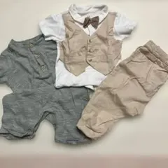 H&M オーガニックコットン　ロンパース 74cm、68cm