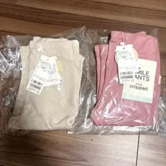 新品タグ付き　プティマイン 【接触冷感】7分丈タックフリルパンツ 90