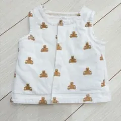 GAP ベビー　ベスト クマ柄 6-12ヶ月　リバーシブル