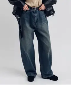 【完売品】ZOZOTOWN MUHET デニム ワイドパンツ ライトブルー