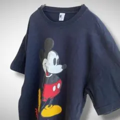 Disney ディズニー ミッキーマウス　半袖　Tシャツ　紺　M