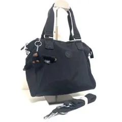 キプリング 2way ハンドバッグ ショルダーバッグ ゴリラチャーム付き