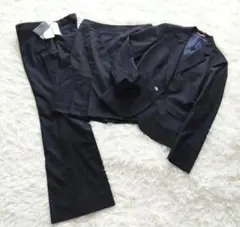 LES MUES スーツ3点 L 黒ストライプ 就活通勤